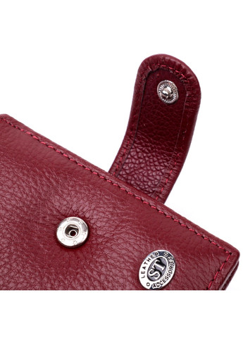 Стильное женское портмоне с блоком для карт из натуральной кожи 19472 Бордовый st leather (277980590)