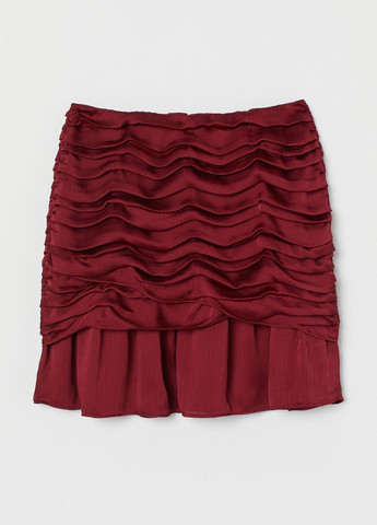Бордовая юбка H&M