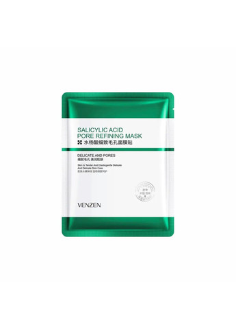 Тканевая маска для лица с экстрактом салициловой кислоты Salicylic Acid Pore Refining Mask, 25 мл Venzen (276002641)