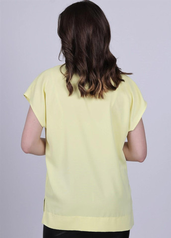 Жёлтая блузка женская 0071 однотонный софт желтая Актуаль