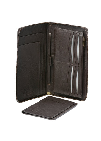 Кошелек мужской кожаный (портмоне для путешествий, тревелер) TW01 Ashwood (258699602)