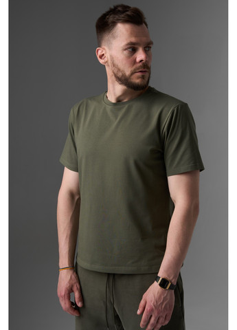 Хаки (оливковая) футболка cotton basic с коротким рукавом Handy Wear