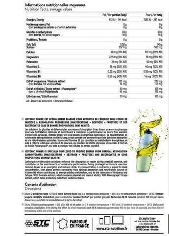 ISOTONIC POWER - NO CRAMP 525 g /13 servings/ Lemon STC Nutrition (258498963)