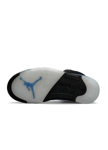 Черные демисезонные кроссовки женские, вьетнам Nike Air Jordan 5 Retro Black Blue