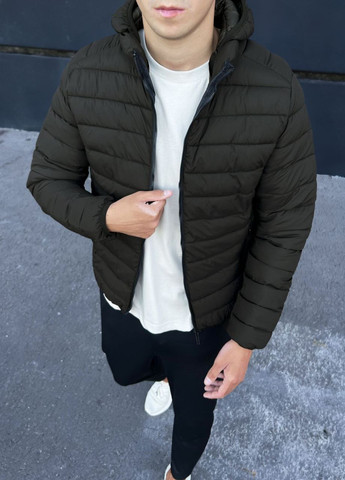 Оливкова (хакі) демісезонна чоловіча куртка No Brand