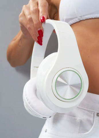 Безпровідні навушники B39 / Бездротові навушники з мікрофоном Bluetooth для Айфона та Андроїд 8985 OnePro Білий 67359 DobraMAMA (260632292)