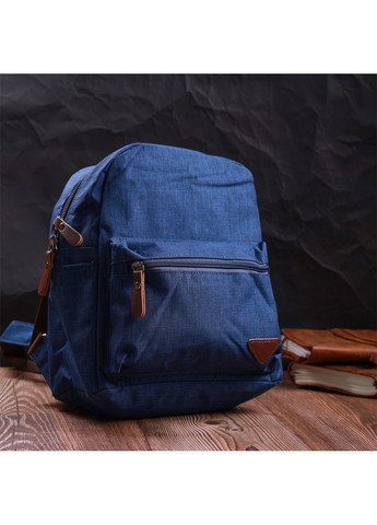 Текстильный удобный рюкзак унисекс 22244 Синий Vintage (267948729)