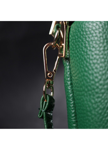 Интересная сумка для женщин из мягкой натуральной кожи 22341 Зеленая Vintage (276461785)