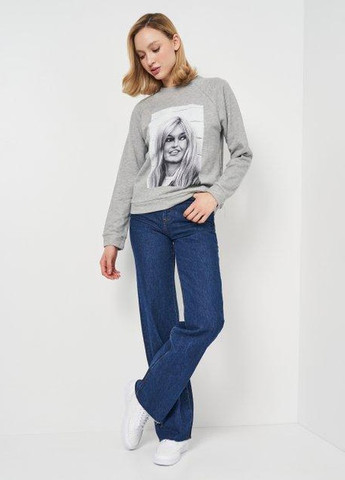 Сірий світшот демісезон,сірий з принтом, Brigitte Bardot (258907746)