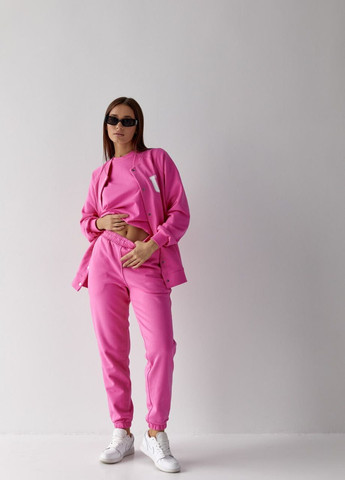 Жіночий костюм худі+джогери колір барбі р.L 441451 New Trend (263133632)