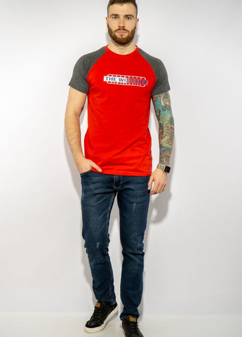 Бесцветная футболка реглан (красно-серый) Time of Style