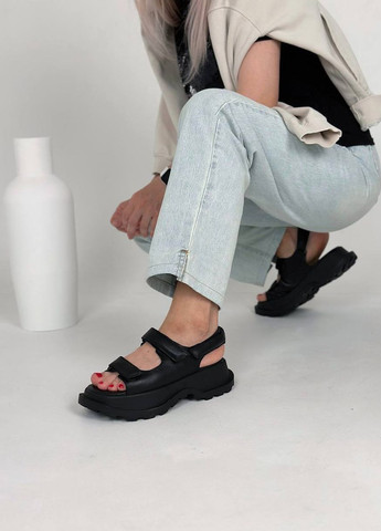 Черные босоножки Vakko на липучке