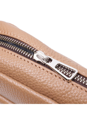 Стильна сумка жіноча крос-боді з натуральної шкіри 11652 Бежева Grande Pelle (267927729)