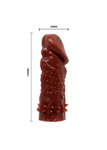 Насадка - презерватив BI-016002-0902S ( коричневая ) Langsha (266826271)