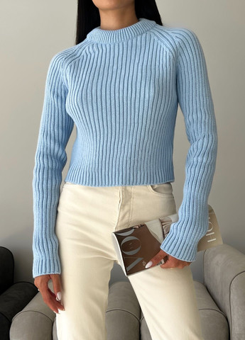 Голубой демисезонный свитер джемпер Larionoff