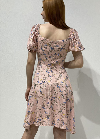 Рожева кежуал плаття CHICLY з квітковим принтом