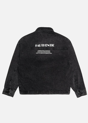 Темно-сіра демісезонна джинсова куртка для дівчинки колір темно-сірий цб-00224966 Altun