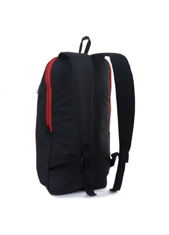 Молодежный рюкзак черный с красной молнией в спортивном стиле среднего размера практичный легкий No Brand (258591297)