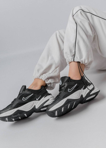 Чорні осінні кросівки жіночі, вьетнам Nike M2K Tekno Premium Black White