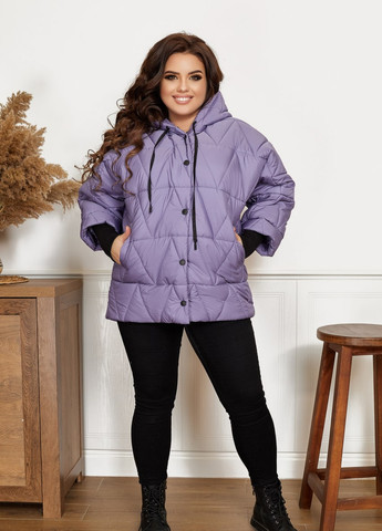 Фіолетова жіноча куртка колір фіолетовий р.52/54 435480 New Trend