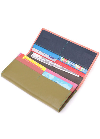 Практичний гаманець для жінок з натуральної шкіри 22520 Різнокольоровий st leather (278001055)