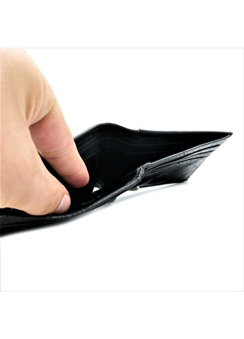Чоловічий шкіряний гаманець-зажим 11 х 8 х 2 см Чорний wtro-168-24C Weatro (272596151)