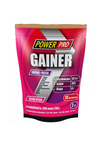 Комплекс Гейнеру з Вітамінами і Амінокислотами Gainer - 2000г Power Pro (278006803)