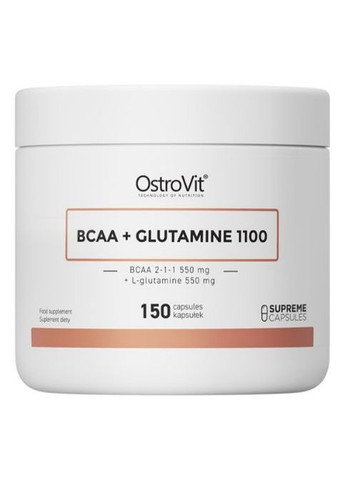 BCAA + Glutamine 1100 mg 150 Caps Ostrovit (261553616)