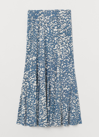 Синяя повседневный с рисунком юбка H&M