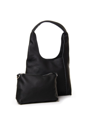 Женская кожаная сумка с косметичкой 1558 black Alex Rai (264566146)