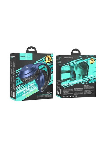 Бездротові навушники - Fun Move (Bluetooth, AUX, BT V5.0, 8 годин прослуховування, 300mAh) - Синій Hoco W30 (258996208)