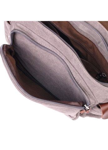 Практична горизонтальна чоловіча сумка з текстилю 21248 Сіра Vintage (258267904)