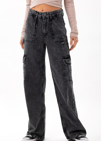 Серые демисезонные джинсы карго серые (1235) Emass