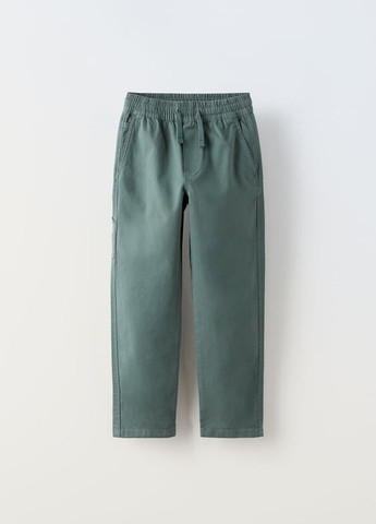 Зеленые повседневный демисезонные брюки Zara
