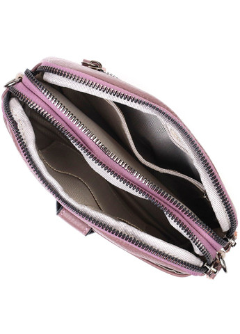 Чудова сумка-клатч у стильному дизайні з натуральної шкіри 22126 Пудрова Vintage (260359775)