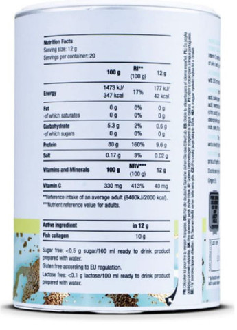 Marine Collagen 240 g /20 servings/ Green Tea Lemon Biotechusa (267724856)