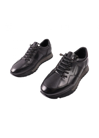 Черные кроссовки мужские черные натуральная кожа Brooman 996-23DTS