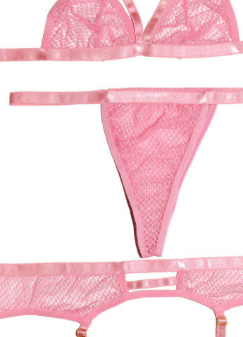 Розовый демисезонный эротический комплект Langsha