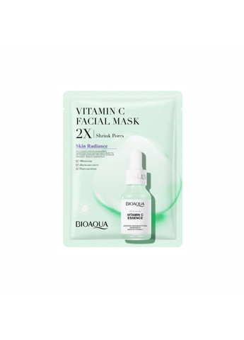 Тканинна маска для обличчя з екстрактом вітаміну С Vitamin C Facial Mask, 30 мл Bioaqua (276972744)