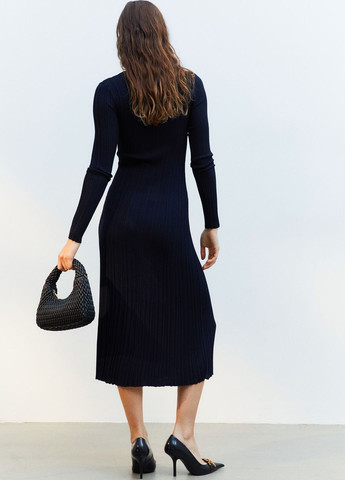 Темно-синя повсякденний плаття, сукня H&M однотонна