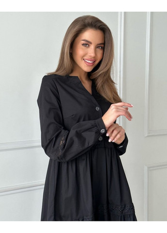 Черное повседневный платье sa-455 черный ISSA PLUS
