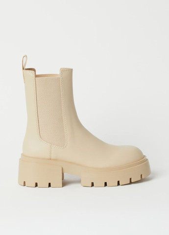 Осенние ботинки челси на платформе челси H&M без декора из полиуретана