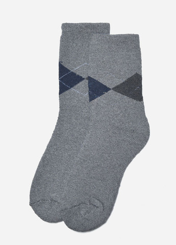 Носки махровые мужские серого цвета размер 42-48 Let's Shop (267167126)