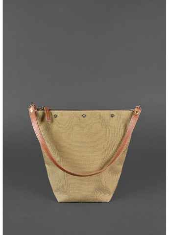 Шкіряна плетена жіноча сумка Пазл M світло-коричнева Krast BN-BAG-32-K BlankNote (277977887)