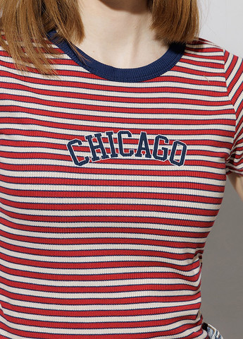 Бордовая летняя женская футболка слим цвет бордовый цб-00219011 Divon