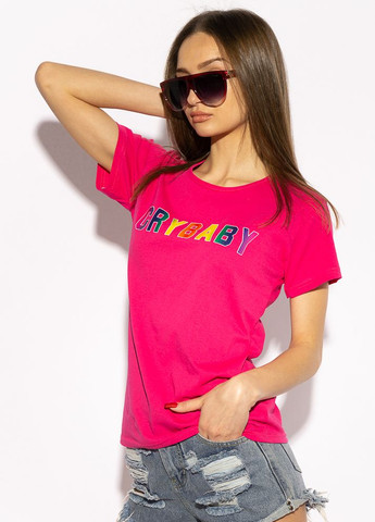 Малинова літня футболка жіноча crybaby (малиновий) Time of Style