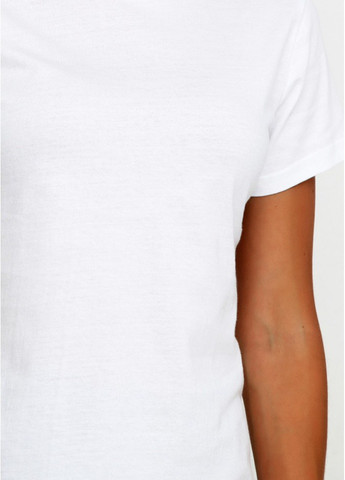 Біла літня футболка жіноча біла 18ж425-17 з коротким рукавом Malta