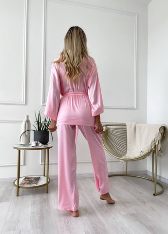 Рожева всесезон піжама кофта + брюки Garna