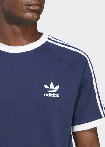 Синяя футболка adicolor classics 3-stripes adidas