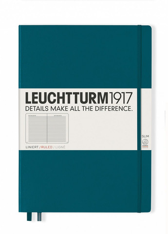 Блокнот Master Slim A4+, тихоокеанський зелений, лінія Leuchtturm1917 (270949214)